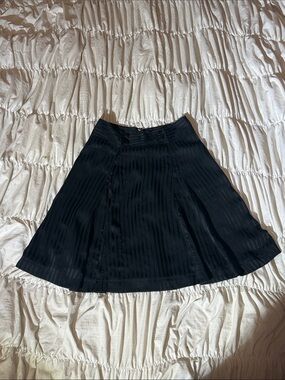 H&M Black A-Line Pleated Skirt